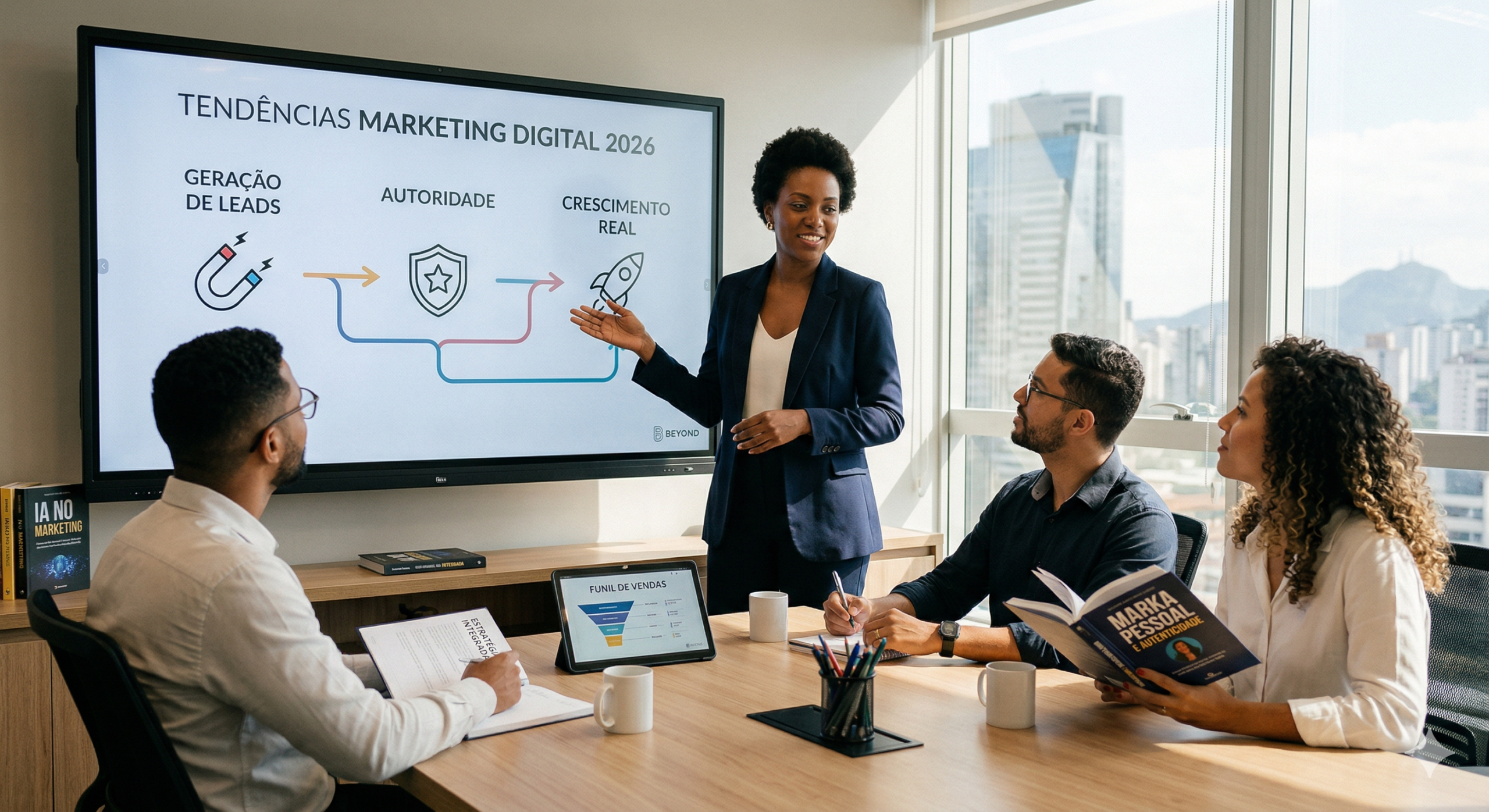 Agência Beyond desenvolvendo estratégia de marketing digital e posicionamento de marca para empresas